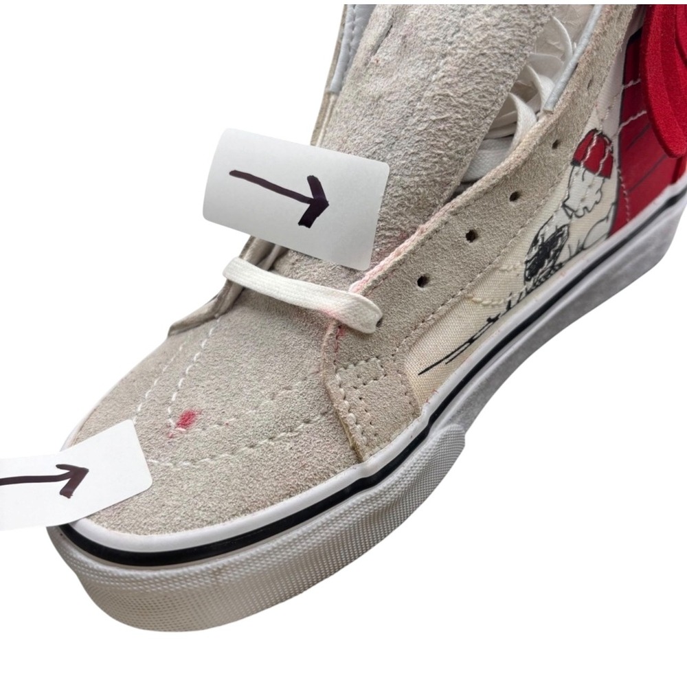 Vans x Peanuts Snoopy Sk8-Hi Moc Red Fringe‎ Sneakers Women 5.5 Men 4 721356 - Picture 11 of 11